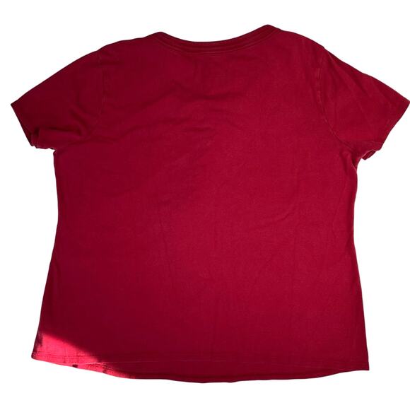 Venezia Lane Bryant Short Sleeve T-Shirt Top Plus Size 14/16 Red - Picture 5 of 10